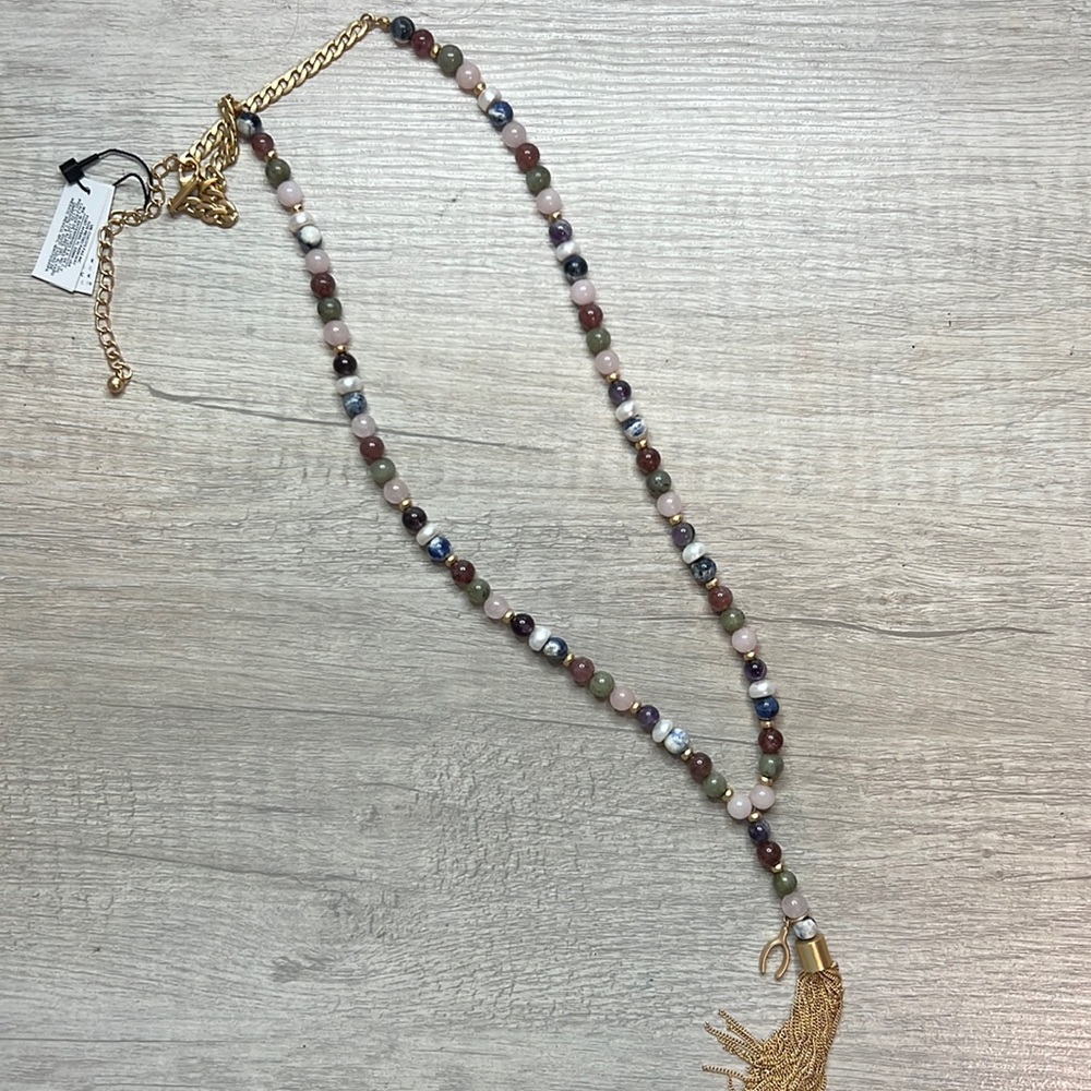 NWT WHBM semiprecious stone necklace
